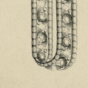 Drawing, Design for an earring, ca. 1800