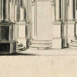 Drawing, Stage Design: Palace Architecture, early 18th century