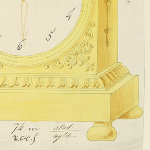 Drawing, Design for a clock, 1800–1825