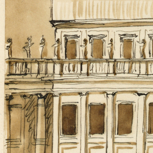 Drawing, Elevation of a church