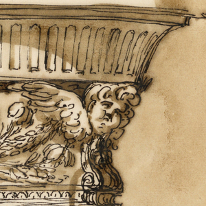 Drawing, Baptismal font