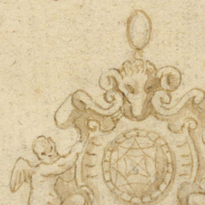 Drawing, Design for Pendant with Putti, 16th century
