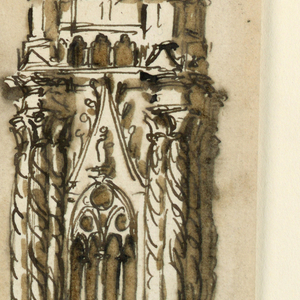 Drawing, Steeple in Gothic Style, late 18th century