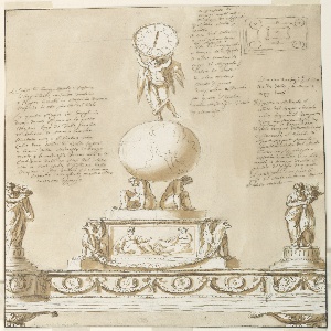 Drawing, Inkstand for the Viceroy Eugene de Beauharnais of Italy, ca. 1810