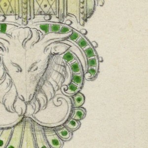 Drawing, Design of a pendant, ca. 1880
