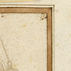 Drawing, Design for pendant with caryatids, 16th century