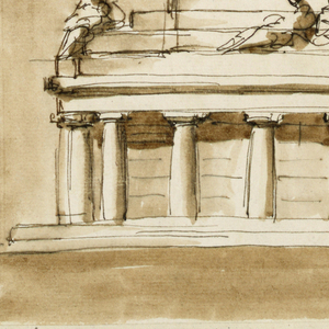 Drawing, Sepulchral monument