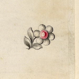 Drawing, Design for six small pins, 1770–80