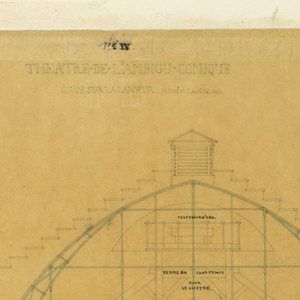 Drawing, Cross-section of the Théâtre de l