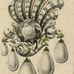 Drawing, Design for an Earring, ca. 1755