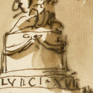 Drawing, Monument of King Louis XVI of France