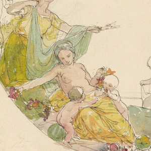 Drawing, Ceiling painting, "The Elements", ca. 1870