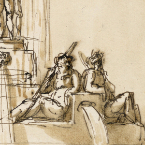 Drawing, Elevation of a Fountain, ca. 1790