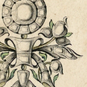Drawing, Design for an earring, ca. 1755