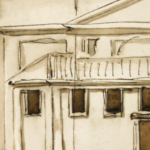 Drawing, Elevation of a church for Monte Vergine