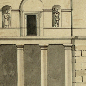 Drawing, Elevation of a Theater, Venice, ca. 1860