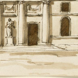 Drawing, Elevation of a church