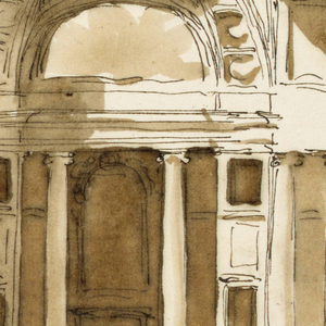 Drawing, Elevation of a church for Monte Vergine