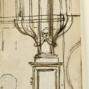Drawing, Candlesticks, late 18th century