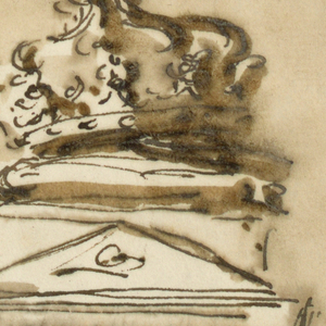Drawing, Monument of King Louis XVI of France