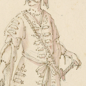 Drawing, Costume Design: A Turk for a Ballet, 17th century