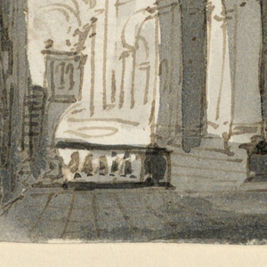 Drawing, Old Cathedral at Brescia, early 19th century
