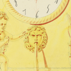 Drawing, Design for clock, 1800–1825