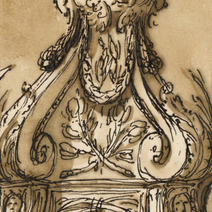Drawing, Baptismal font
