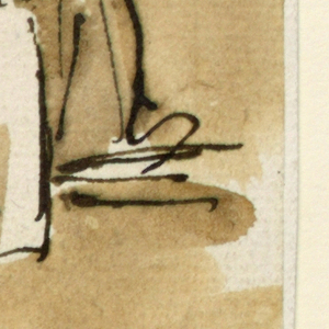 Drawing, Hunchback sitting on a step, ca. 1785