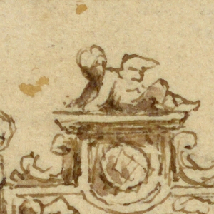 Drawing, Design for a Brooch with Putti, 16th century