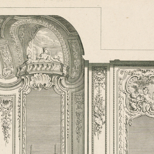 Print, Elevation of the wall of the salon of Princess Czartorinska., 1730–50