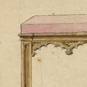 Drawing, Bench, 1830