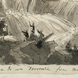 Drawing, Stage Design, Flood, early 19th century