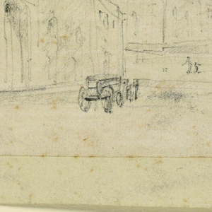Drawing, Street in a town