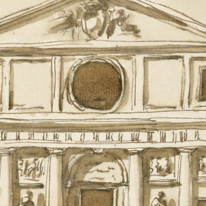 Drawing, Elevation of a church