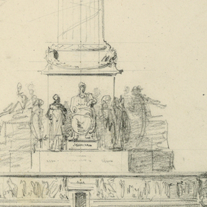 Drawing, Elevation of a victory monument