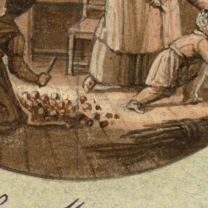 Drawing, Plate Design:  Les Marrons [Chestnuts], for the Service des Objets de Dessert, 1819–20