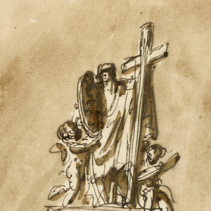 Drawing, Monument of King Louis XVI of France