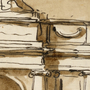 Drawing, Elevation of a pavilion
