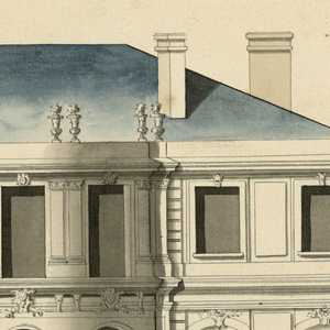 Drawing, Project for the elevation of a casino