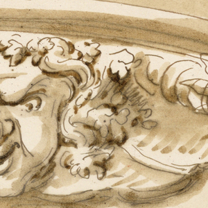 Drawing, Keystone over doorway