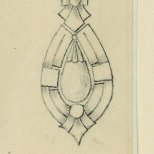 Drawing, Designs for three earrings, 1860–70