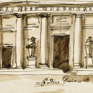 Drawing, Elevation of a church