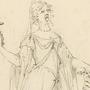 Drawing, Costume Design: Music for a Ballet, ca. 1720