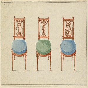 Drawing, Design for Three Chairs, 1790