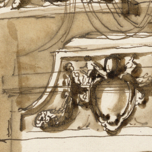 Drawing, Five designs for an overdoor