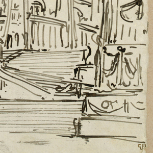 Drawing, Stage Design, Group of Antique Monuments, early 19th century