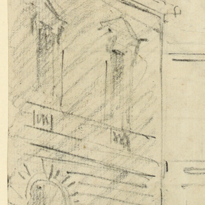 Drawing, Street in a town
