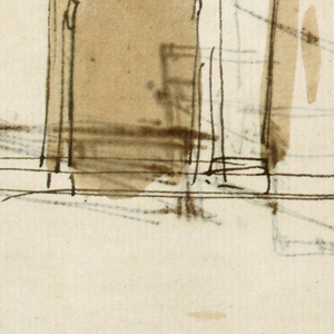 Drawing, Elevation of a house