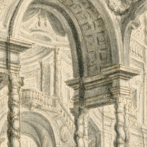 Drawing, Stage Design: Palace Interior, 1650–1700